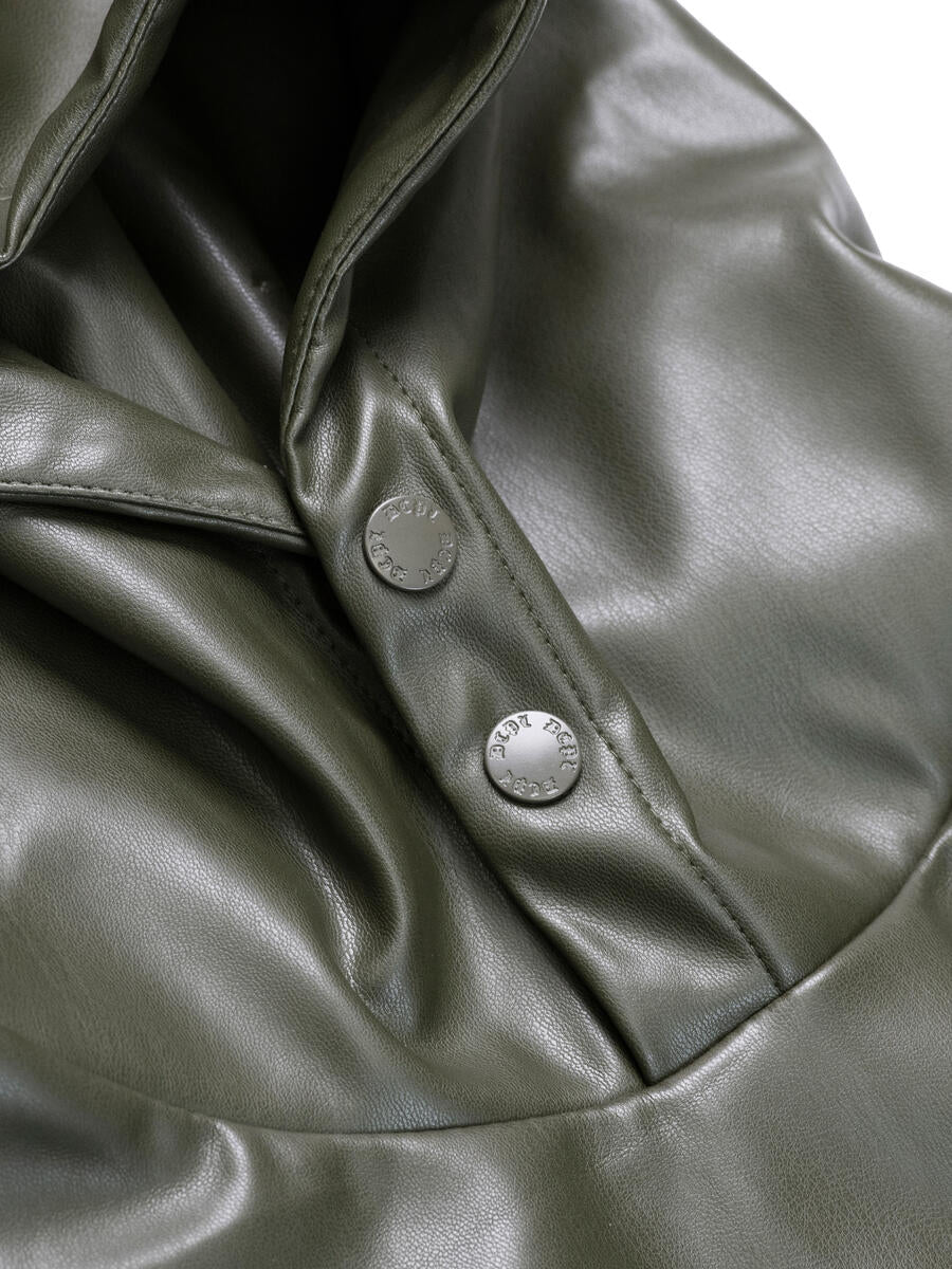 dcpl VEGAN LEATHER HOODIE