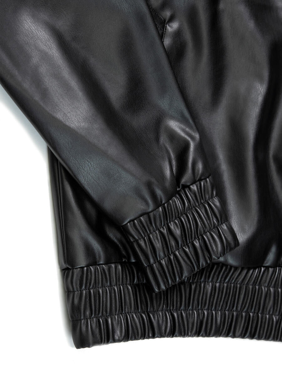 dcpl VEGAN LEATHER HOODIE