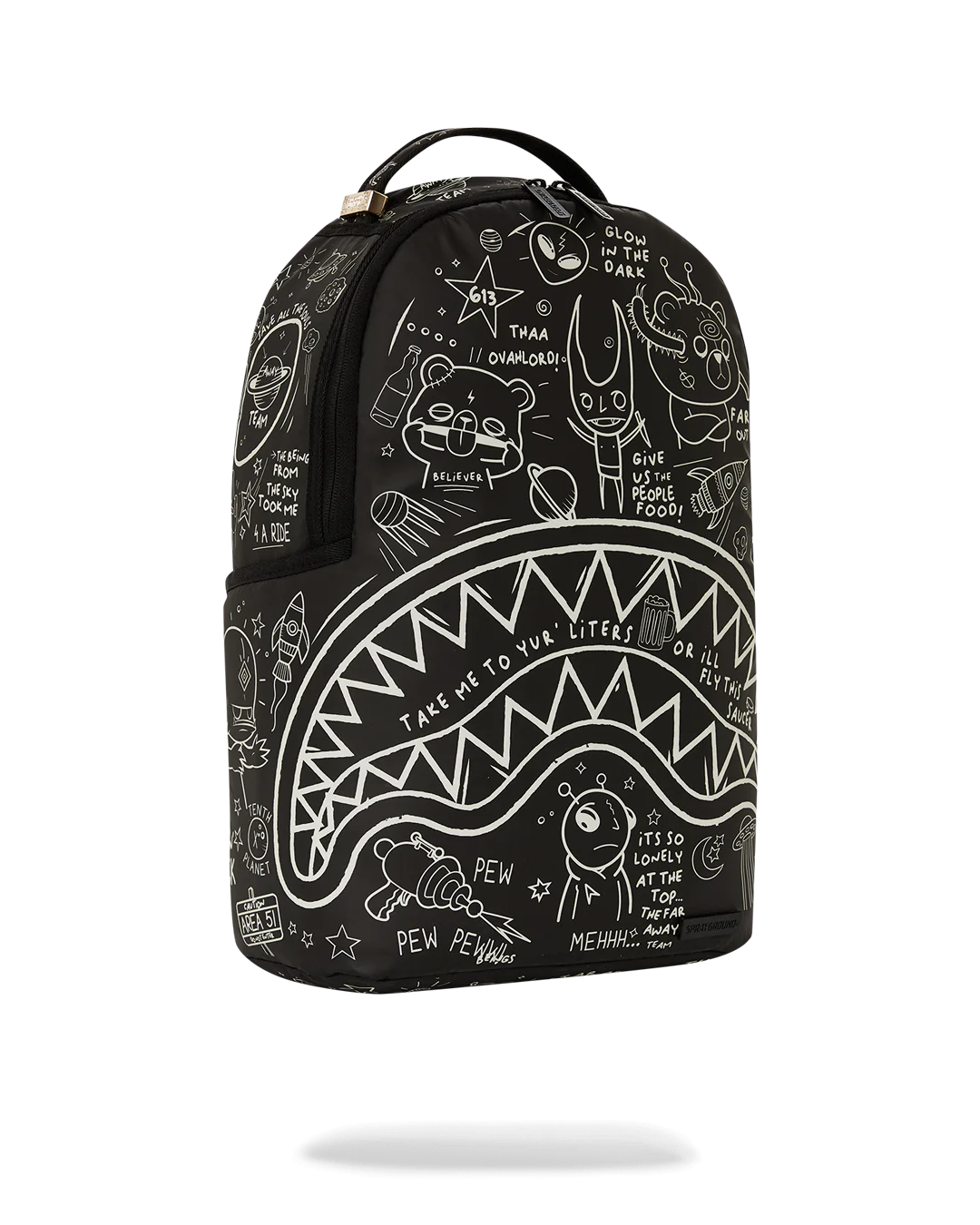 SPRAYGROUND GLOW THE SPACE BACKPACK (GLOW IN THE DARK EFFECT)