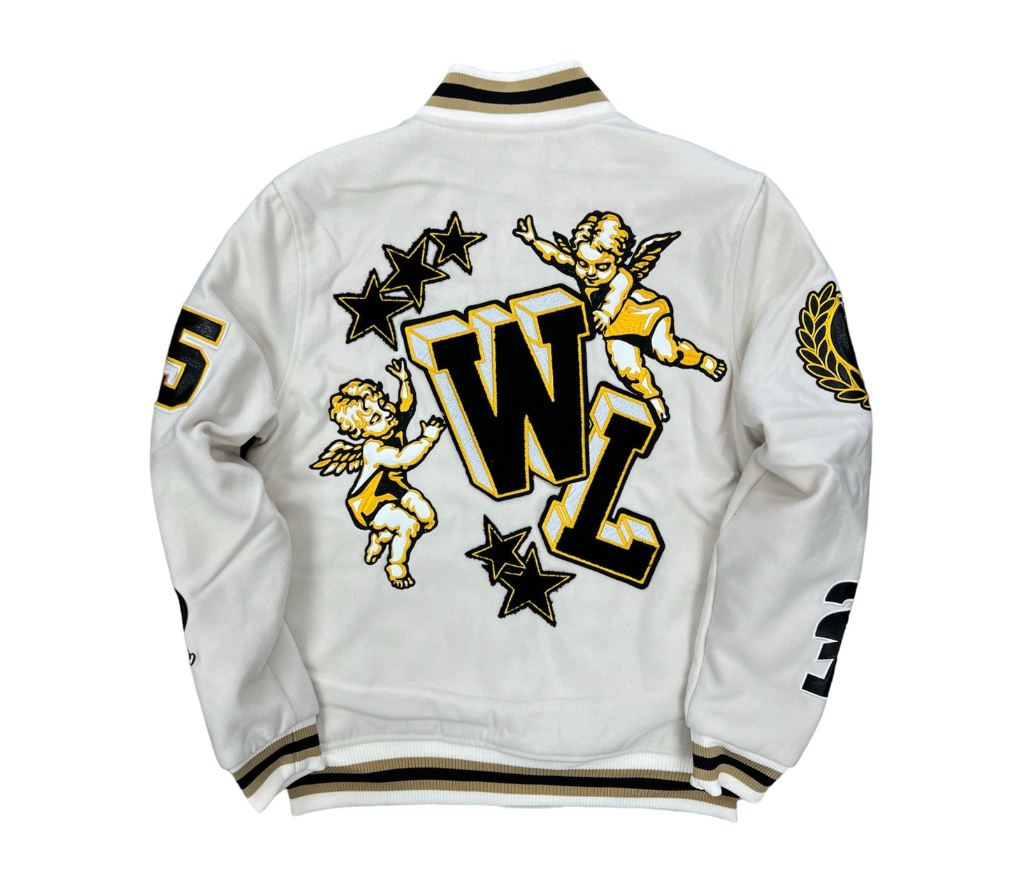 REBEL MINDS ANGEL MELTON VARSITY JACKET