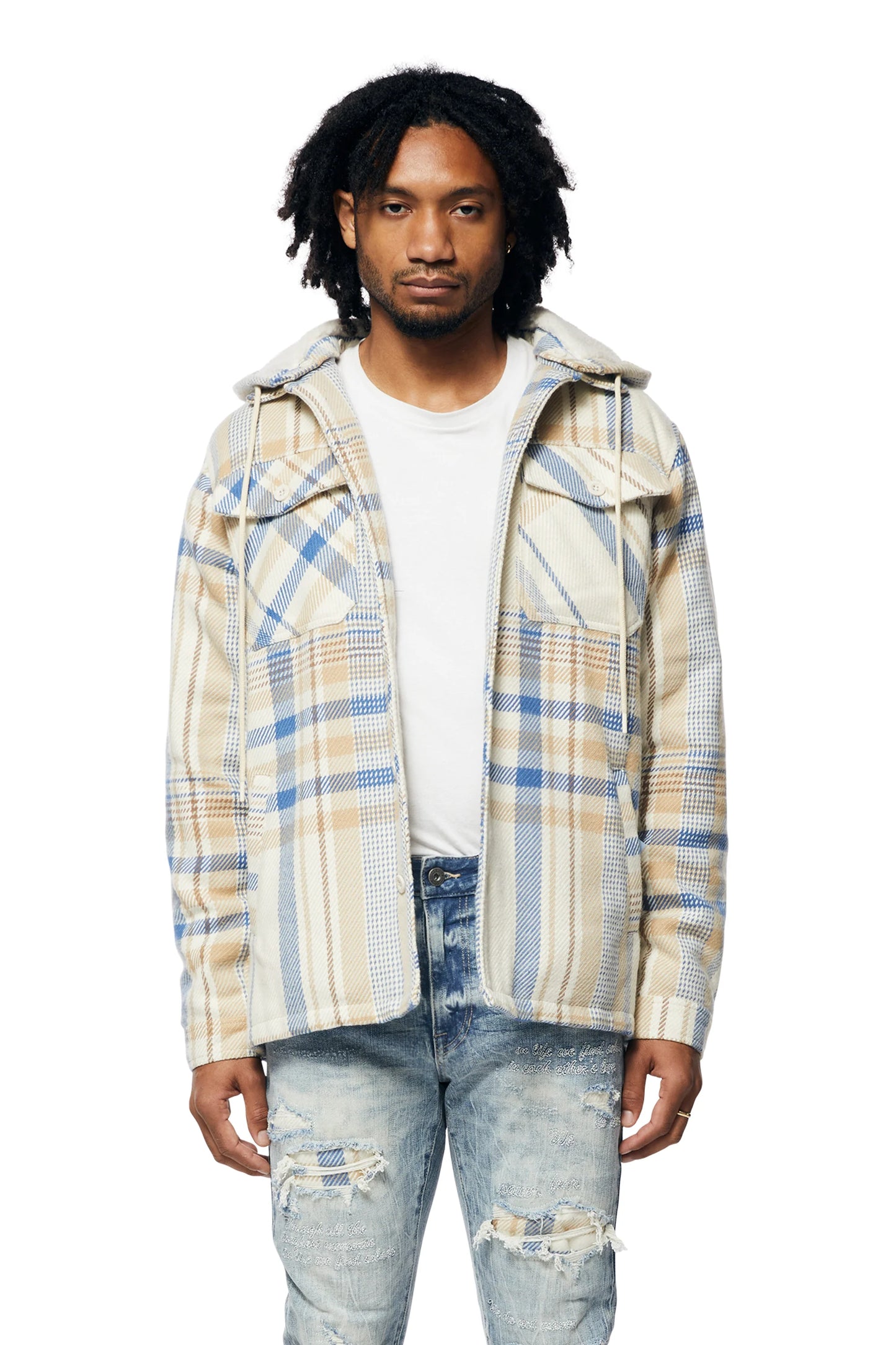 SMOKE RISE PLAID FLANNEL SHACKET