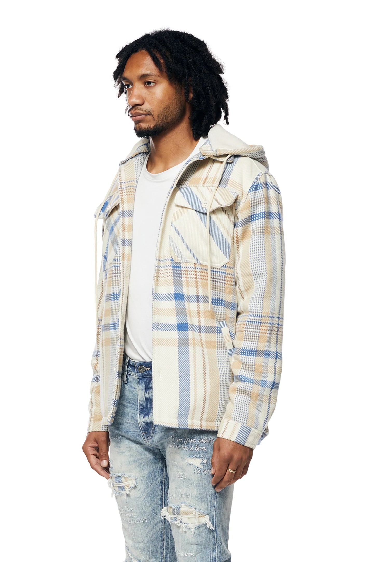 SMOKE RISE PLAID FLANNEL SHACKET