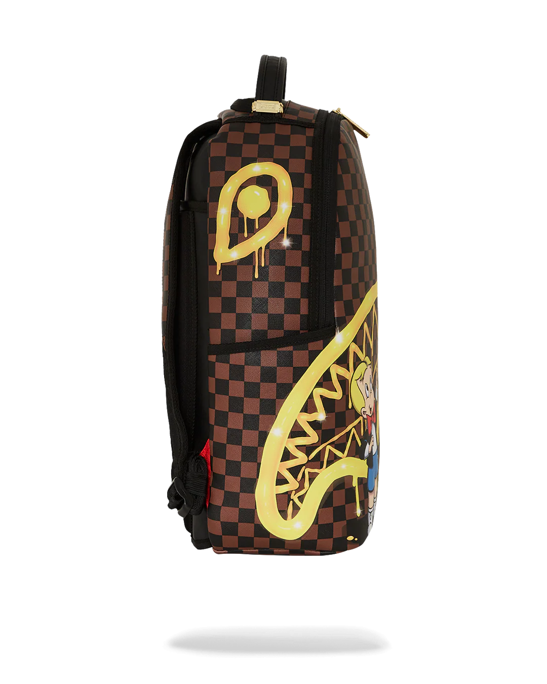 SPRAYGROUND RICHIE RICH PAINT THE SHARK GOLD BACKPACK