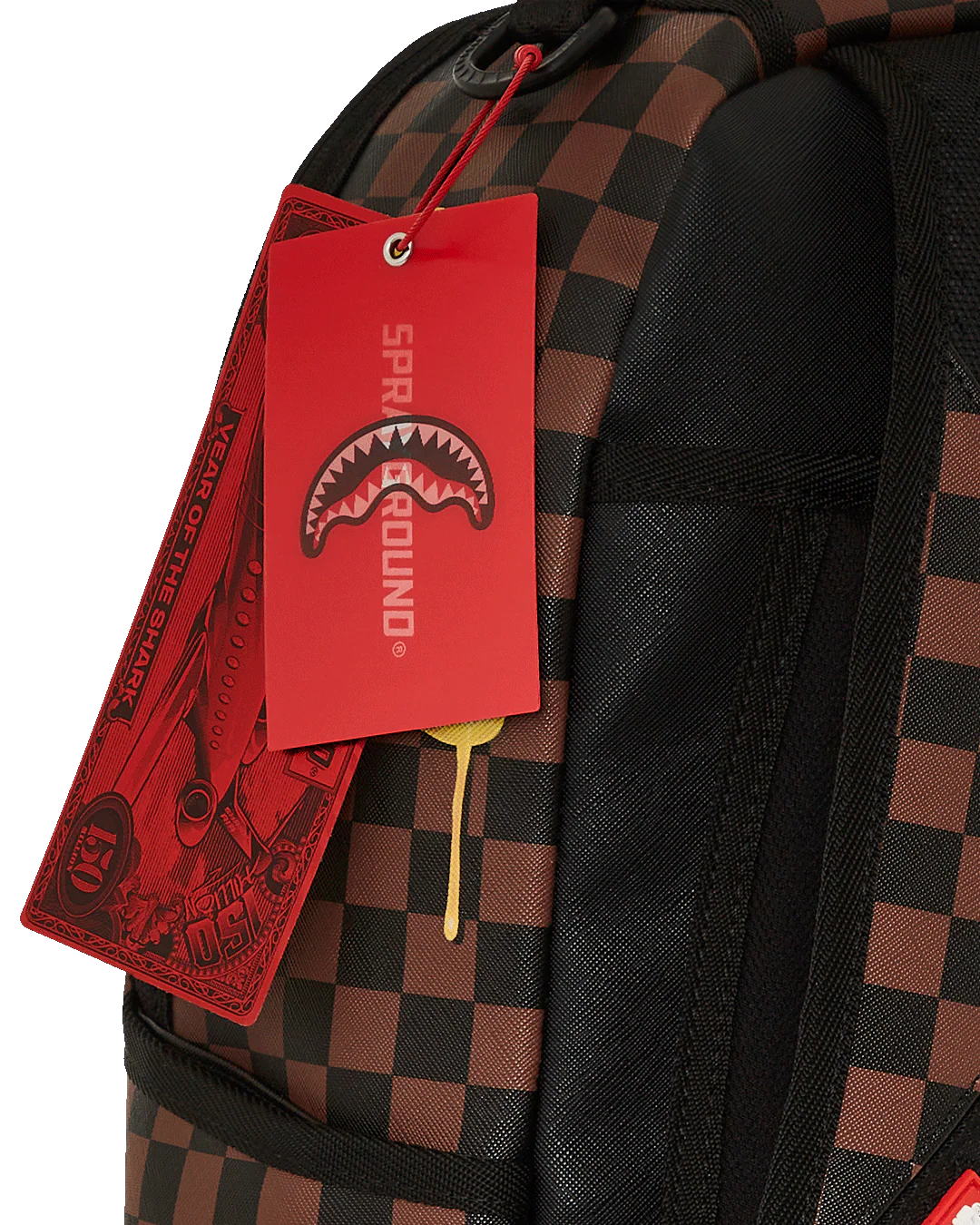 SPRAYGROUND RICHIE RICH PAINT THE SHARK GOLD BACKPACK