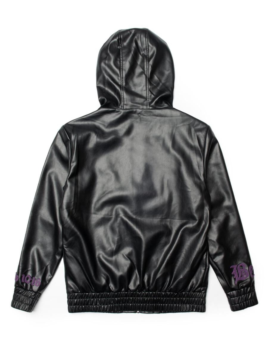 dcpl VEGAN LEATHER HOODIE