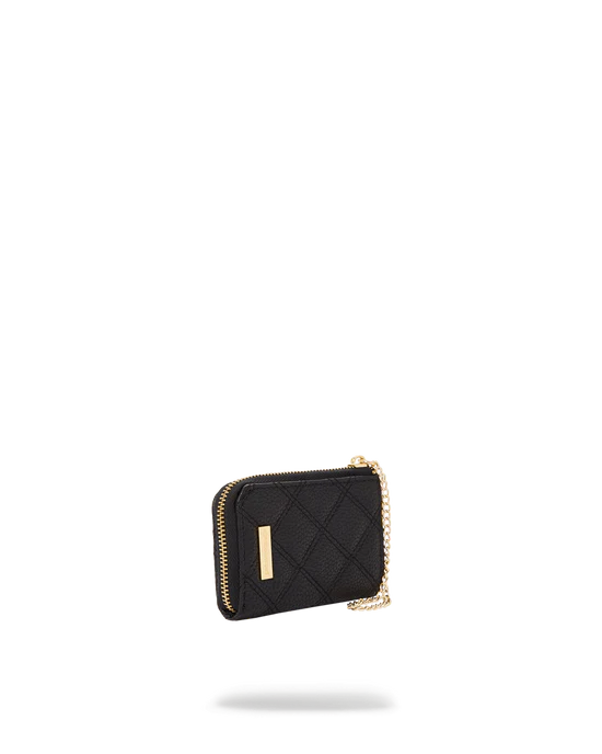 SPRAYGROUND NOIR QUILT GOLD CHAIN SHARK WALLET