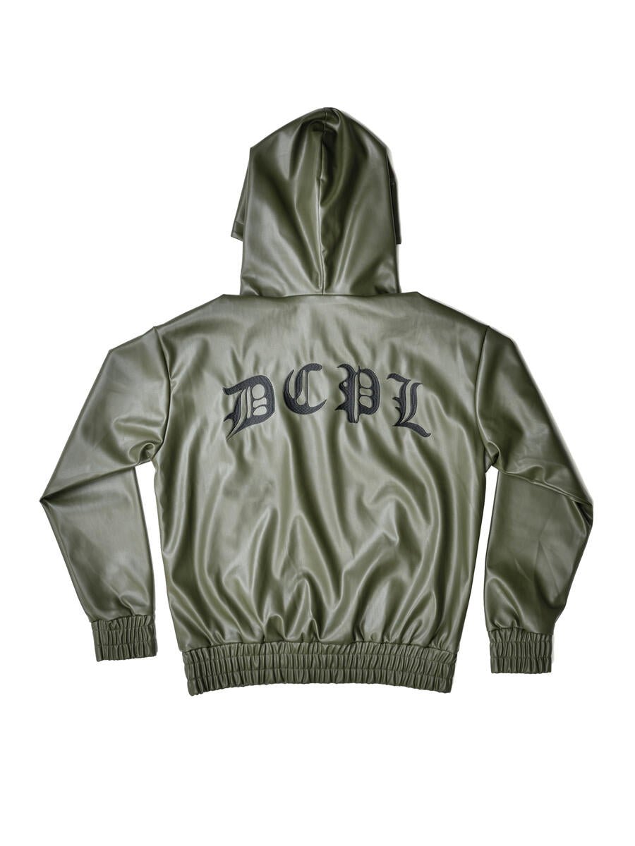 dcpl VEGAN LEATHER HOODIE